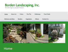 Tablet Screenshot of bordenlandscaping.com
